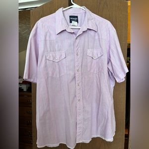 Wrangler pearl snap button up shirts